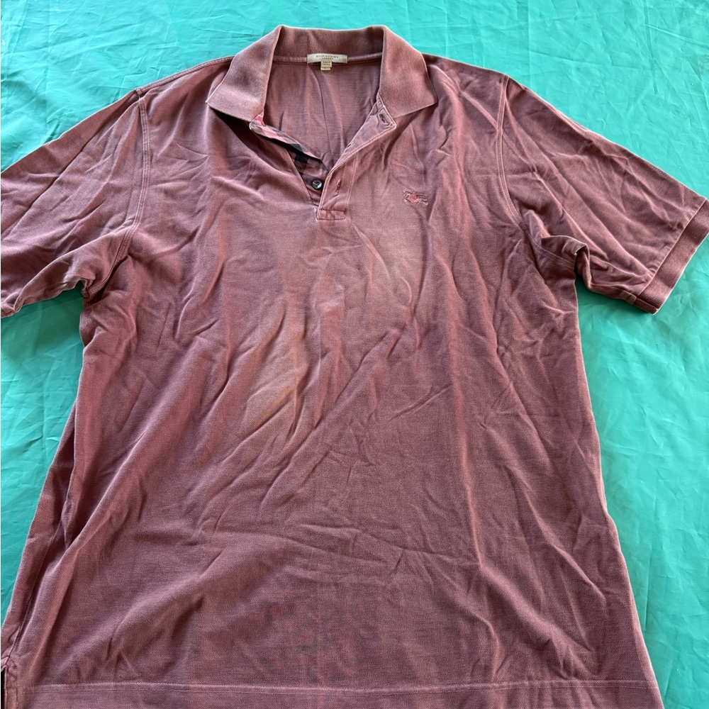 Burberry Men's Polo Shirt - Dusty Rose